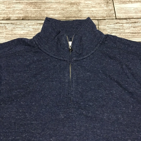 J Crew Knit Goods 1/4 Zip Pullover Sweatshirt Men’s M Navy Blue Soft - Picture 9 of 9